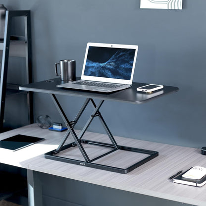VIVO Ultra-Slim 81cm Single Top Height Adjustable Standing Desk Riser