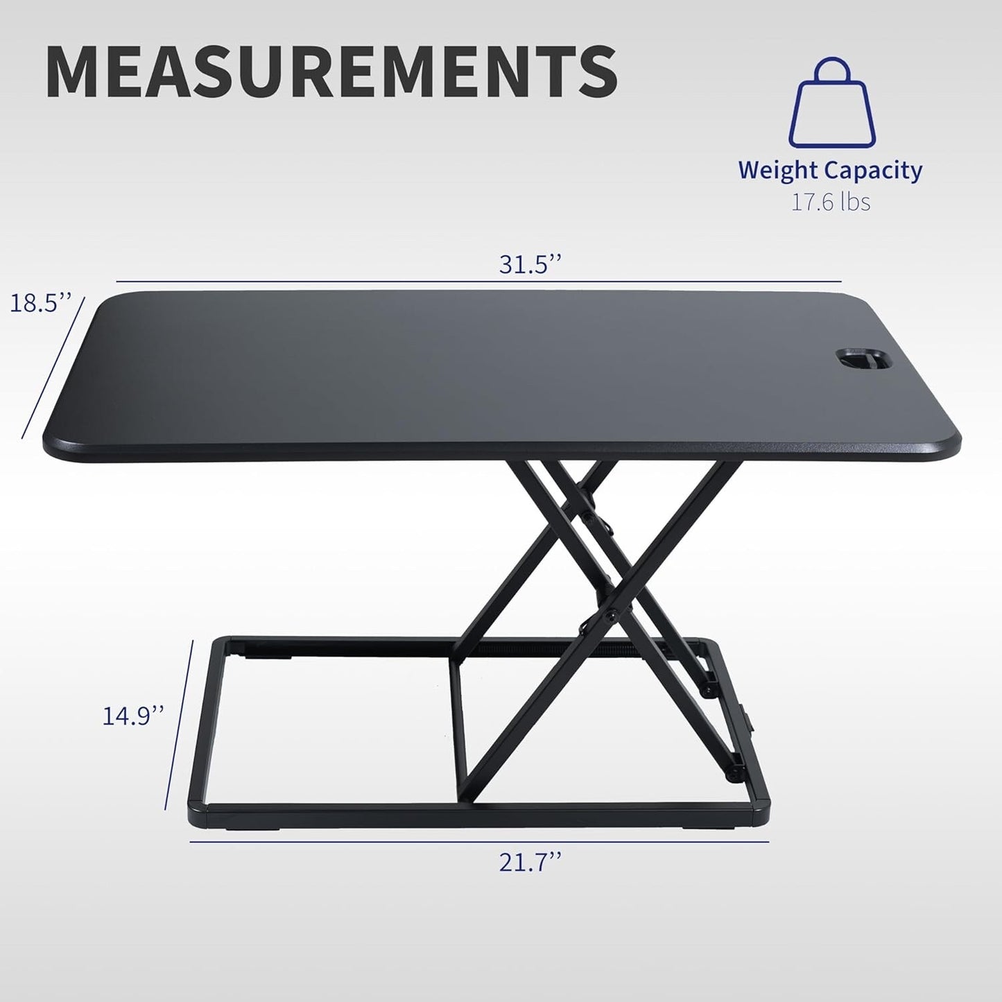 VIVO Ultra-Slim 81cm Single Top Height Adjustable Standing Desk Riser