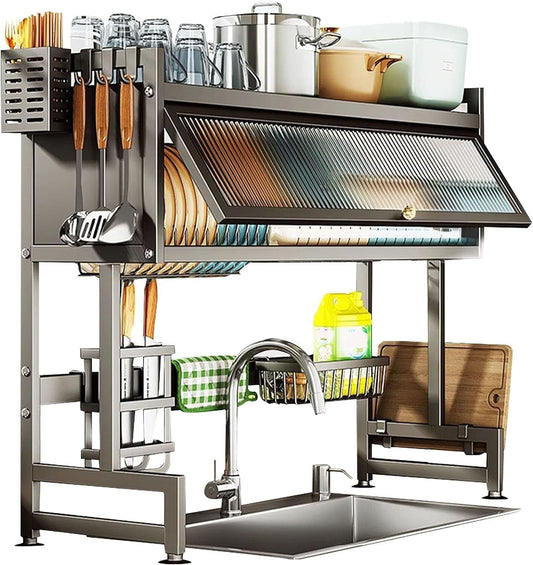 WUDLEP Over Sink Dish Drying Rack 3 Tier Large Drainer Rack