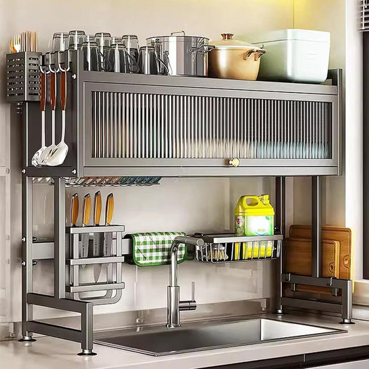 WUDLEP Over Sink Dish Drying Rack 3 Tier Large Drainer Rack
