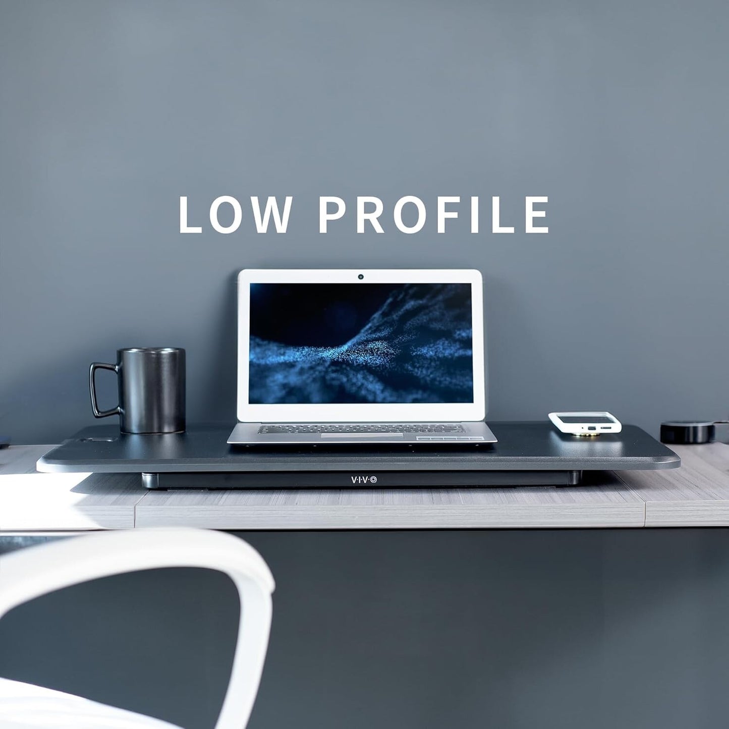 VIVO Ultra-Slim 81cm Single Top Height Adjustable Standing Desk Riser