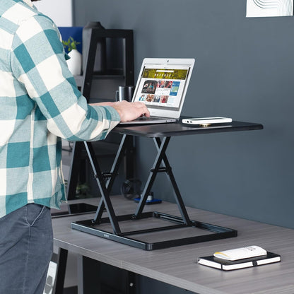 VIVO Ultra-Slim 81cm Single Top Height Adjustable Standing Desk Riser