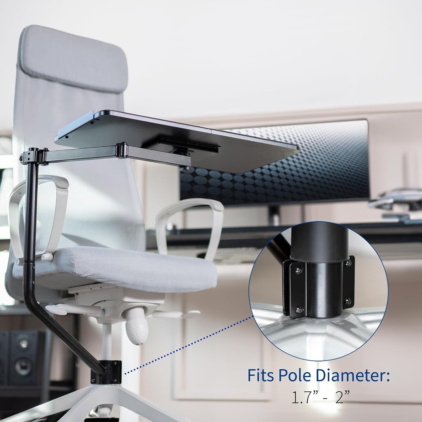 VIVO Office Chair Mounted 26 x 12 Inch Keyboard and Mouse Tray Ergonomic Tilt