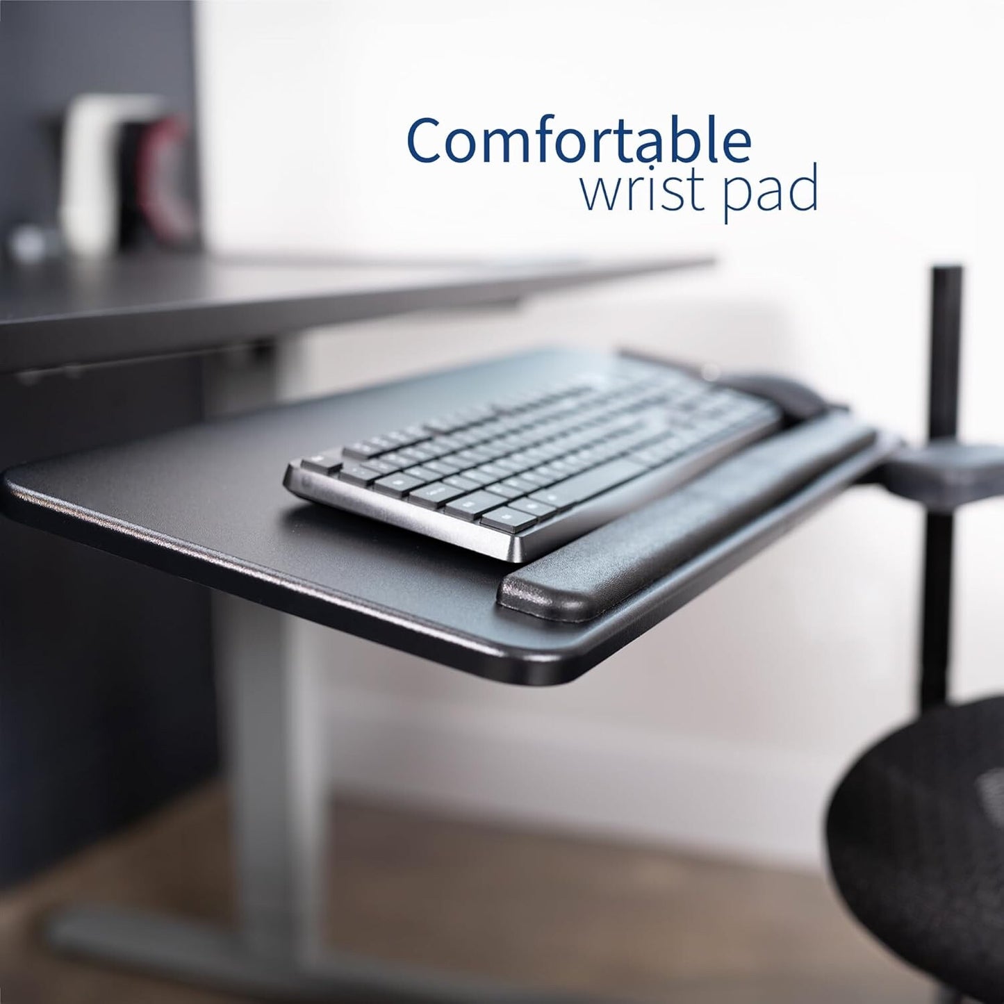 VIVO Office Chair Mounted 26 x 12 Inch Keyboard and Mouse Tray Ergonomic Tilt