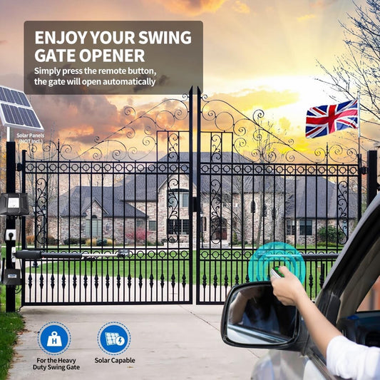 TOPENS A8132 Dual Swing Gate Opener Heavy Duty Automatic Gate Motor for Double
