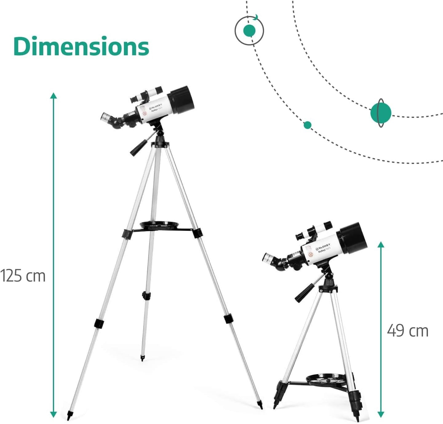 Slokey Telescope 40070 Astronomy Scope with 16x-120x Magnification White