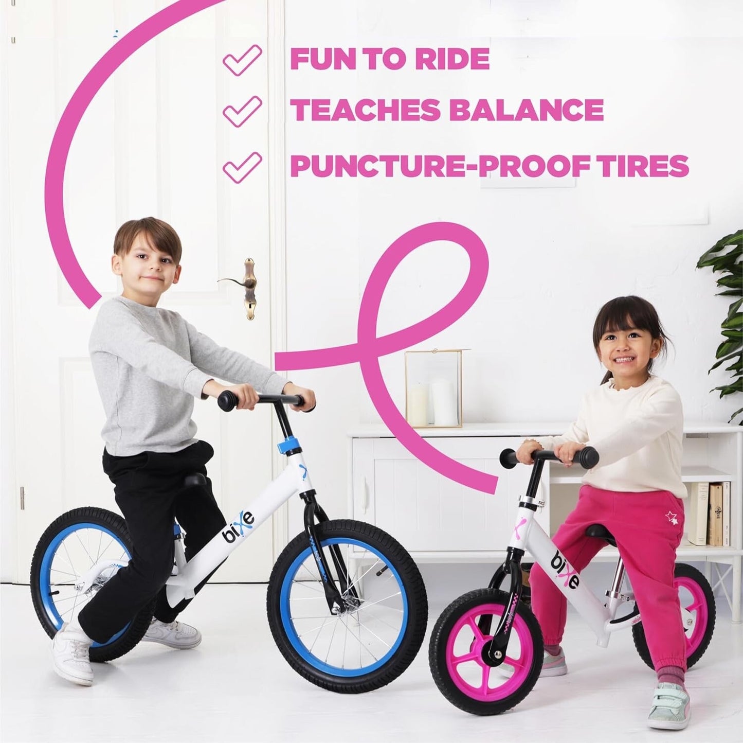 Bixe Aluminum Balance Bike for Kids & Toddlers No Pedal Sport Training Bicycle