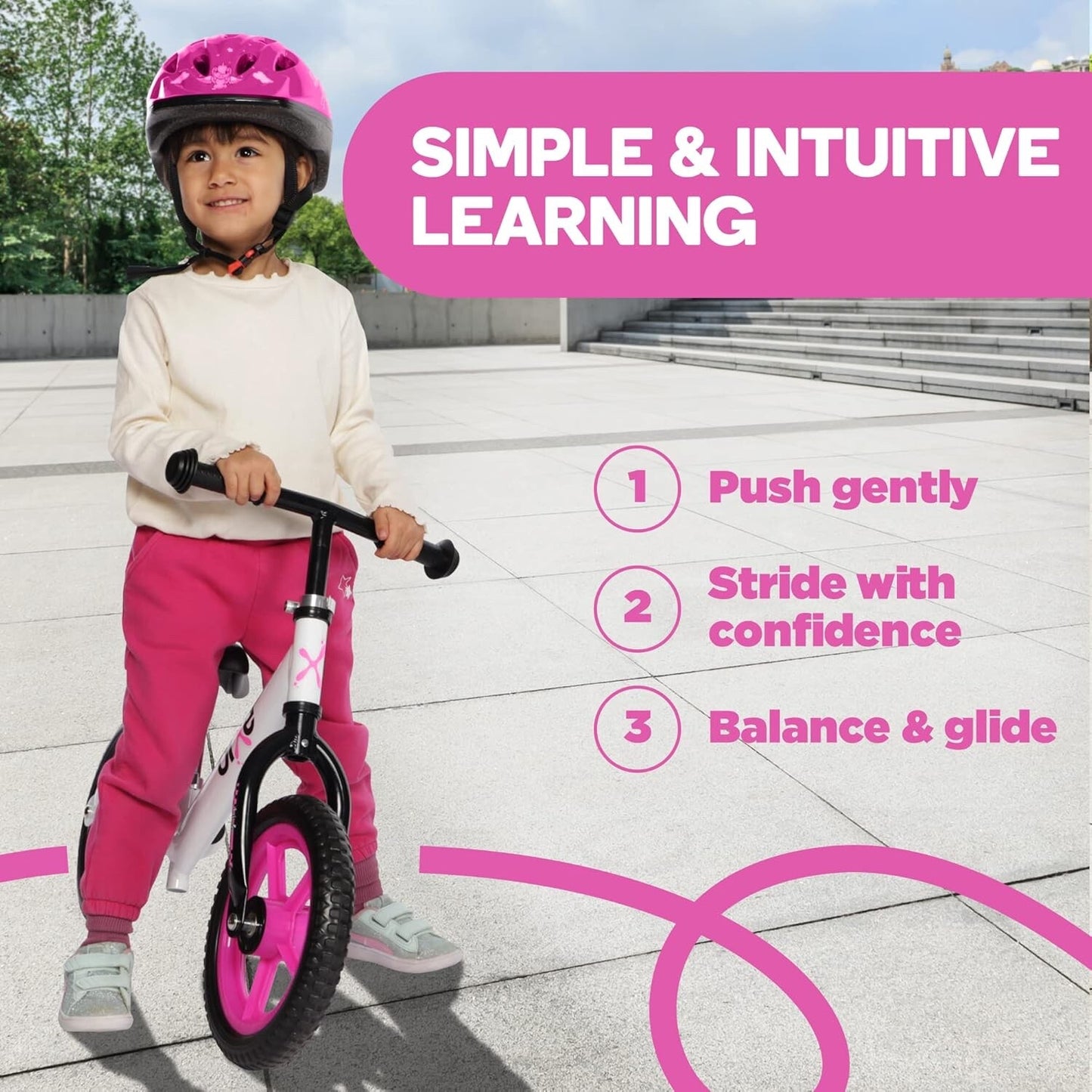 Bixe Aluminum Balance Bike for Kids & Toddlers No Pedal Sport Training Bicycle