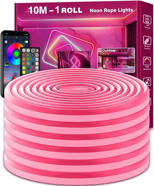AILBTON LED Neon Rope Lights 10m Flexible Rope Lights Control with App/Remote