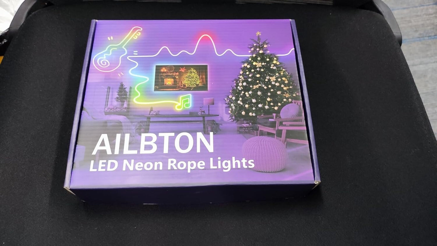AILBTON LED Neon Rope Lights 10m Flexible Rope Lights Control with App/Remote