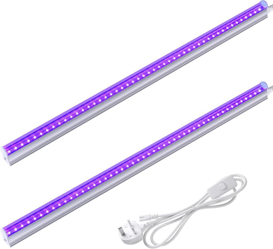 Barrina LED UV Light with Power Cord 4ft 120cm Linkable Black Light T5