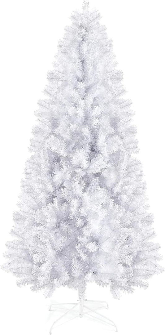 Prextex 1.8M White Christmas Tree - Artificial Canadian Fir Small with Stand