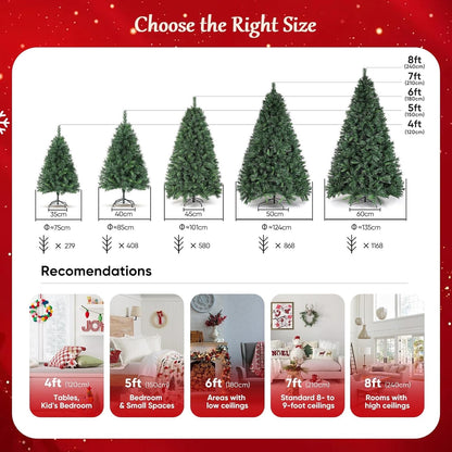 SALCAR 5ft Artificial Christmas Tree – Full & Realistic 150cm Spruce Pine