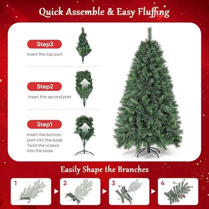 SALCAR 5ft Artificial Christmas Tree – Full & Realistic 150cm Spruce Pine
