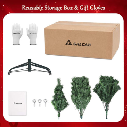 SALCAR 5ft Artificial Christmas Tree – Full & Realistic 150cm Spruce Pine