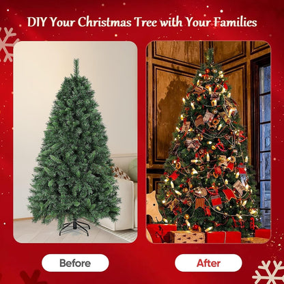 SALCAR 5ft Artificial Christmas Tree – Full & Realistic 150cm Spruce Pine