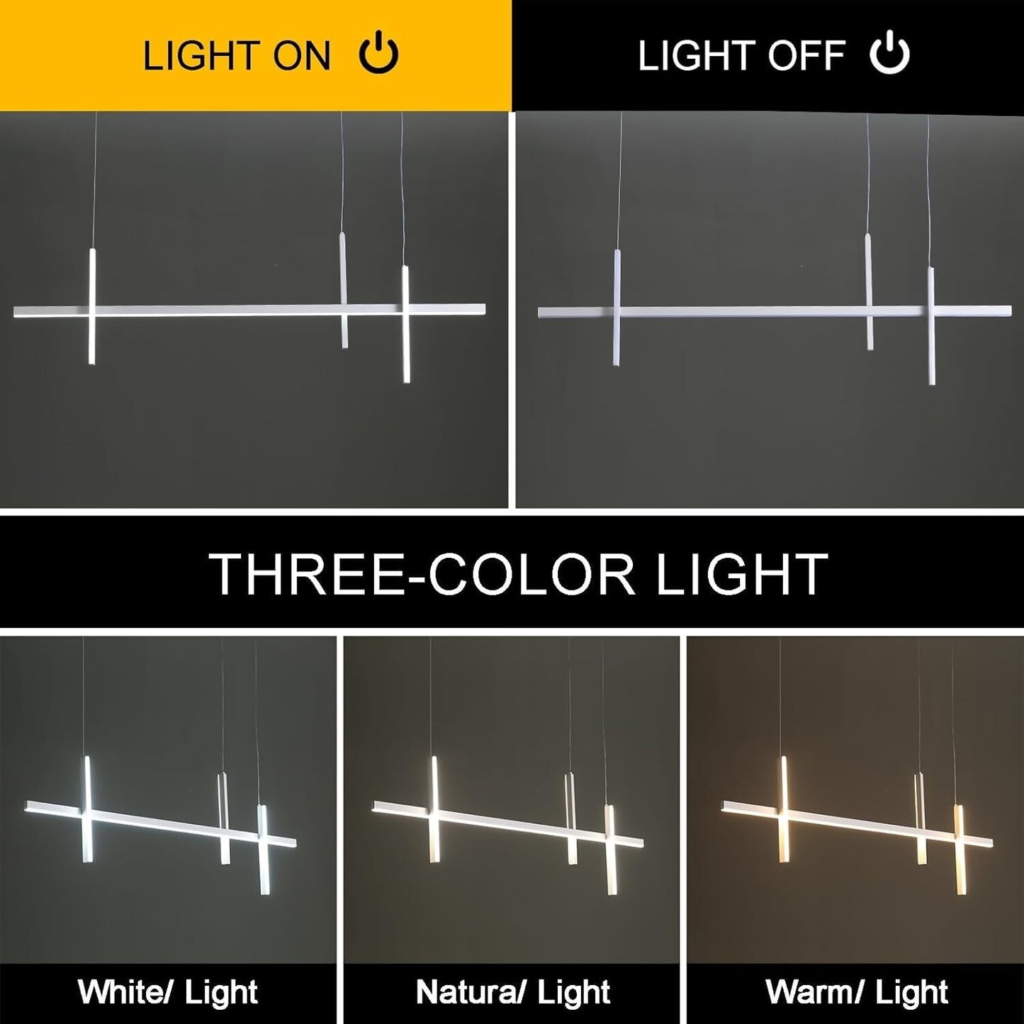 meibeileil 100cm Pendant Lights for Kitchen Island White Dimmable Kitchen Island