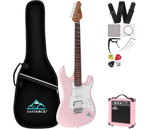 Eastrock 39 inch Full-Size Electric Guitar for Junior Beginners Pink