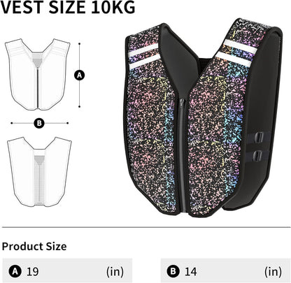PROIRON Weighted Vest Soft Washable for Men Women 10kg Fully Reflective