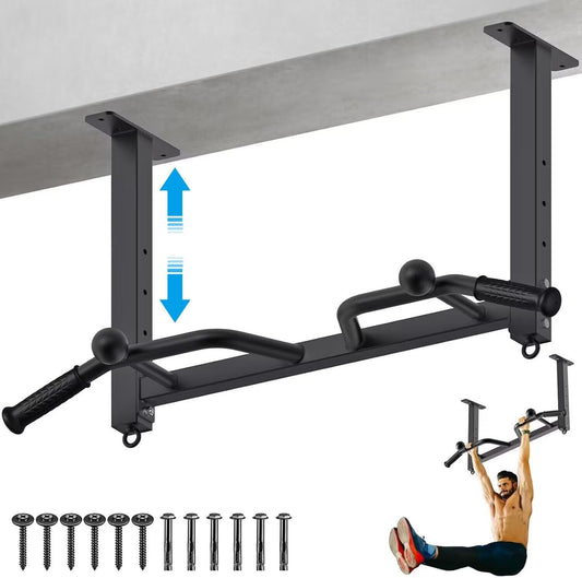Kipika 32" Ceiling Mounted Pull Up Bar Heavy Duty Highly Adjustable