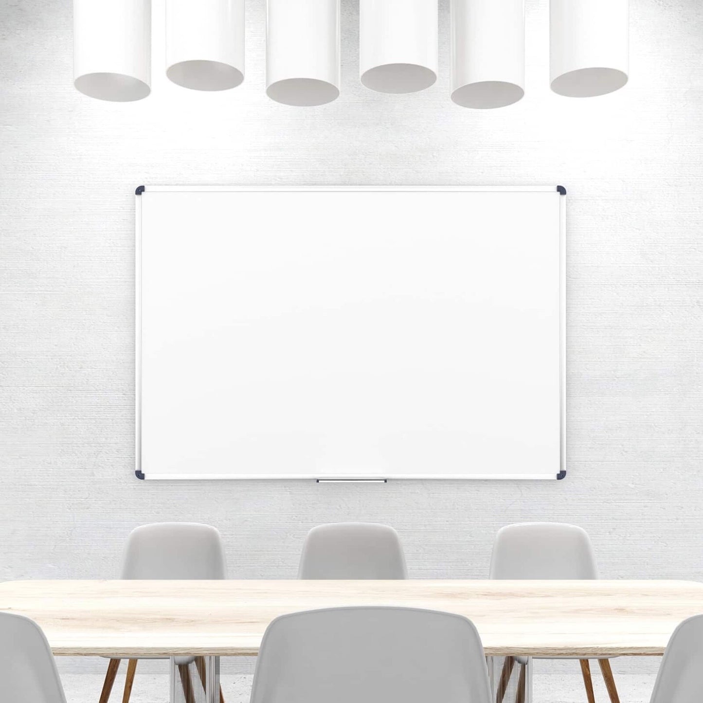Viz-Pro Magnetic Drywipe Whiteboard Aluminium Frame 100x80cm