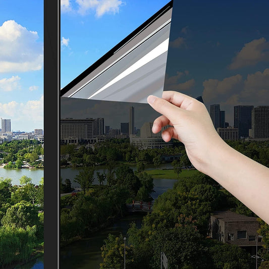 ConCus-T One Way Window Film Sun Blocker Anti Glare Blackout 119x200cm