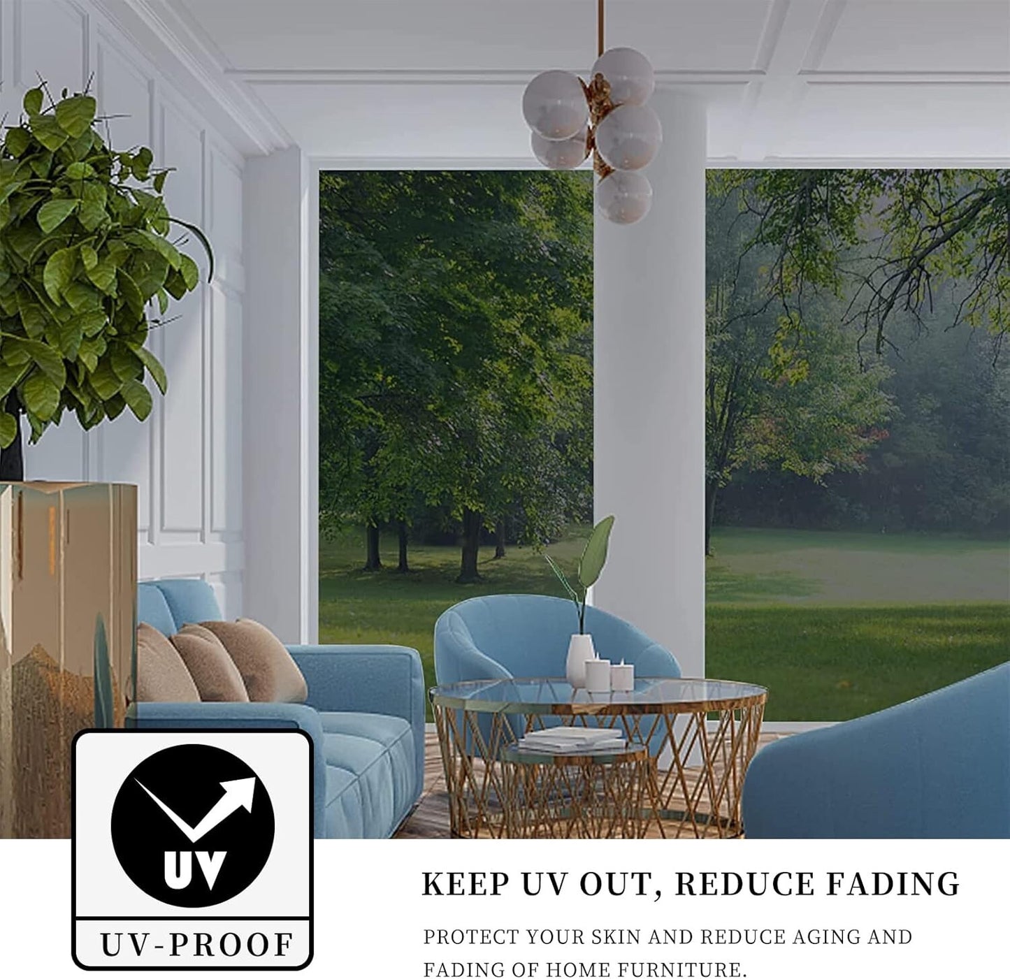 ConCus-T One Way Window Film Sun Blocker Anti Glare Blackout 119x200cm