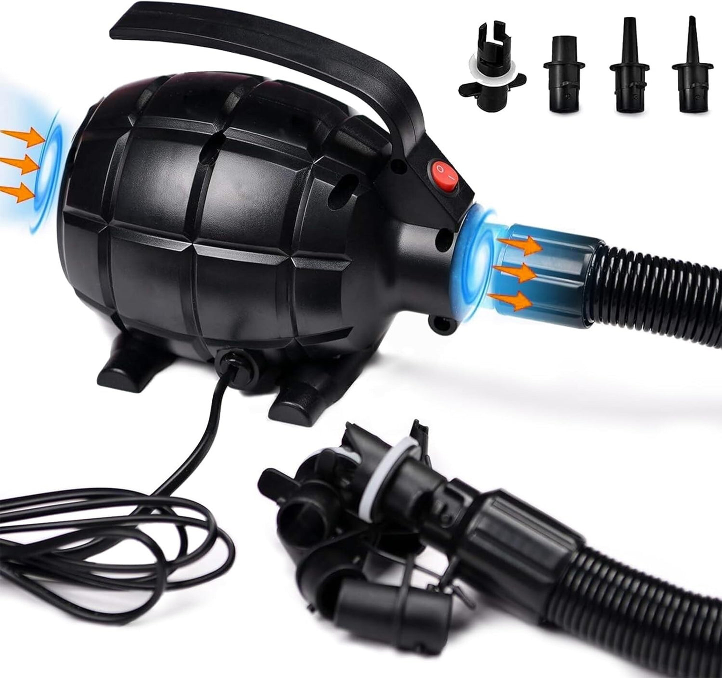 RISINGUKST Electric Air Pump Inflatable Pump 600W High Power Electric Pump