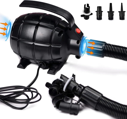 RISINGUKST Electric Air Pump Inflatable Pump 600W High Power Electric Pump