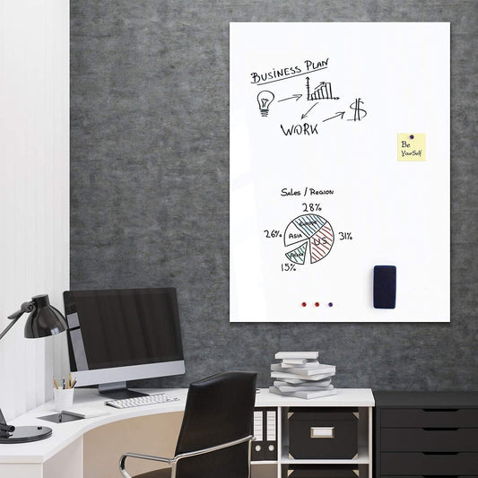 Lyzzxi Magnetic Whiteboard Paper 50 x 100cm DIY Self-Adhesive Dry Erase Board