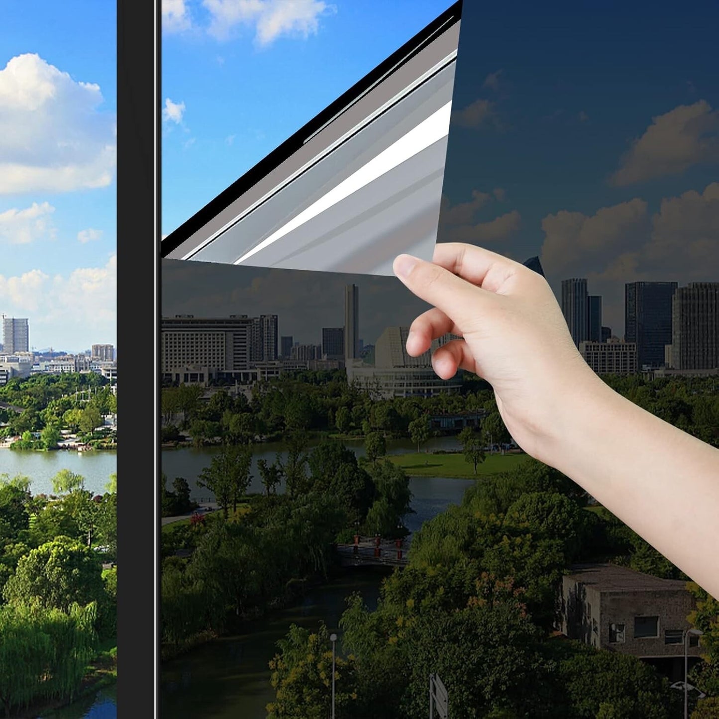 ConCus-T One Way Window Film Sun Blocker Anti Glare Blackout 119x200cm