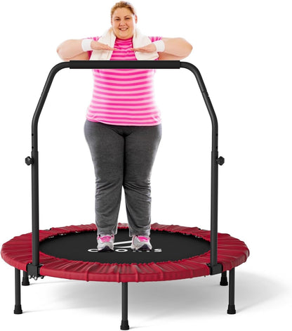 CLORIS 40'' Foldable Fitness Trampoline - Max Load 400lbs Red