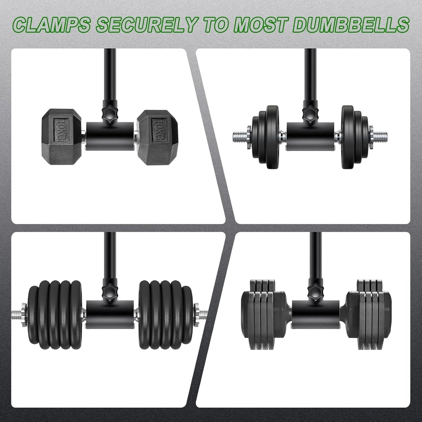 Kipika Dumbbell to Barbell Converter - Adjustable Weight Lifting Bar Home Gym