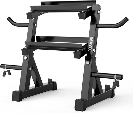 IMAYCC Dumbbell Rack Adjustable 3 Tier Storage Stand Heavy Duty Steel