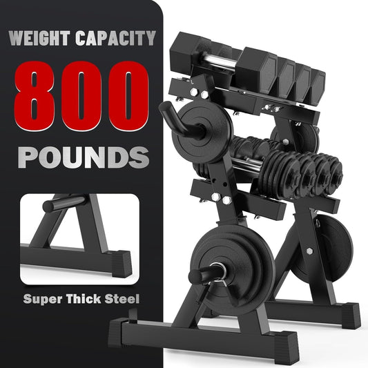 IMAYCC Dumbbell Rack Adjustable 3 Tier Storage Stand Heavy Duty Steel