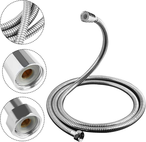 1.75m(69") Shower Hose Stainless Steel Universal Replacement Shower Pipe Chrome