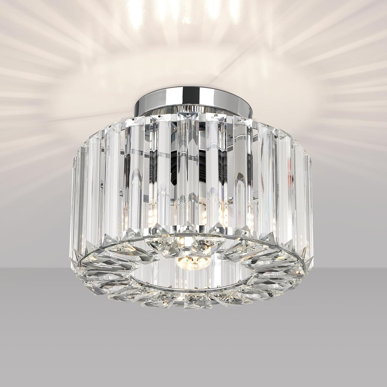 Crystal Ceiling Light LED Chandelier Modern Living Room Bedroom
