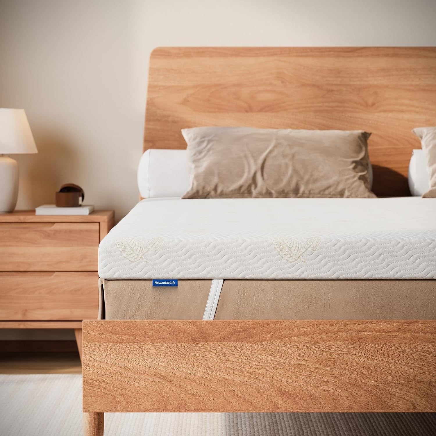 Double Memory Foam Mattress Topper Thick Bed Pad Pressure Relief Washable Cover