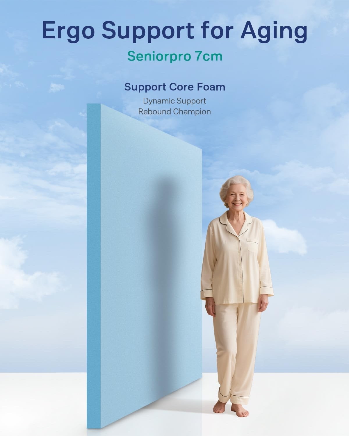 Double Memory Foam Mattress Topper Thick Bed Pad Pressure Relief Washable Cover