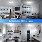 48W LED Ceiling Light Square Flush Mount Daylight Modern Living Room Kitchen