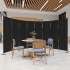 Black Folding Room Divider Privacy Screen Freestanding 180cm Partition Wall