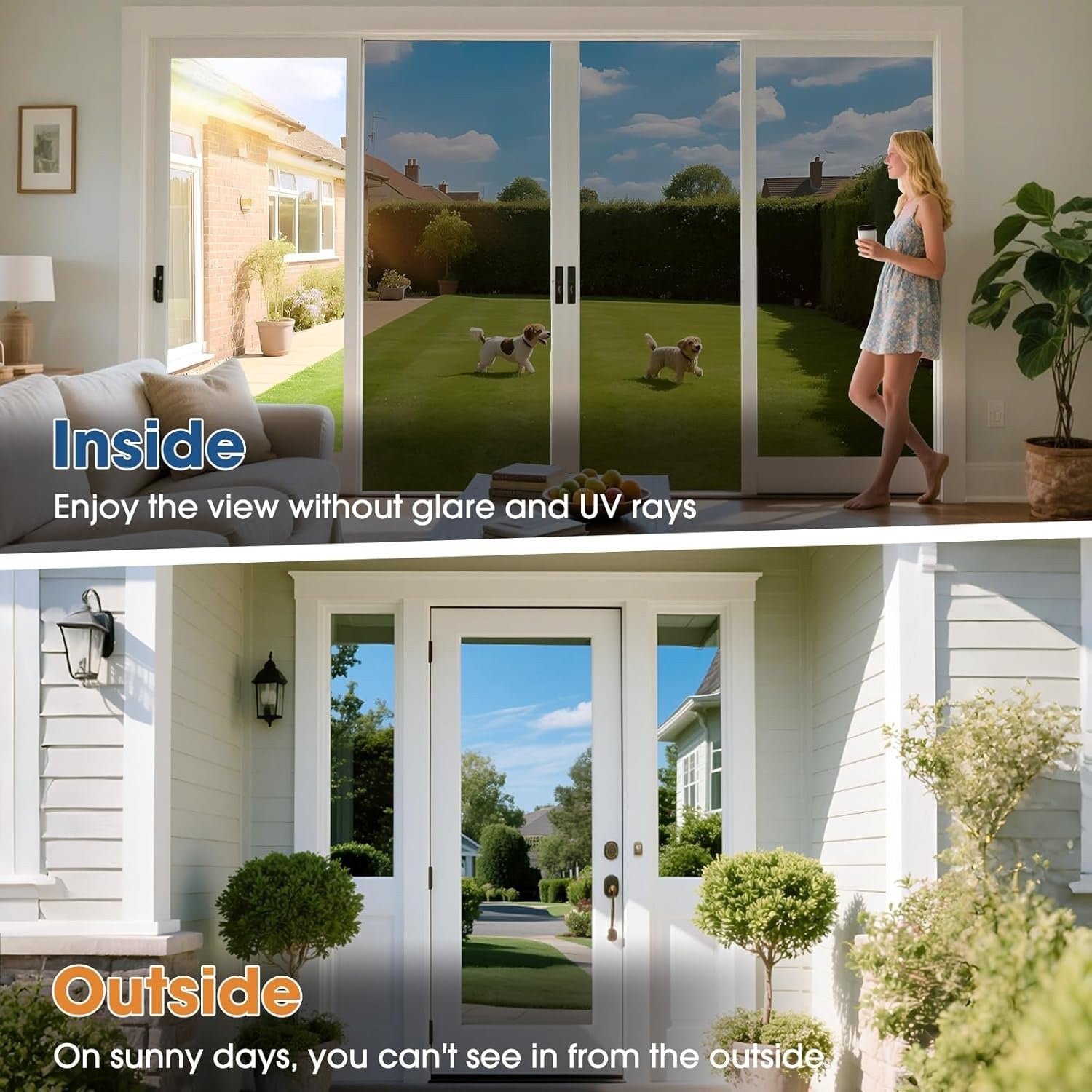 One Way Mirror Window Film Silver Reflective Privacy UV Heat Control