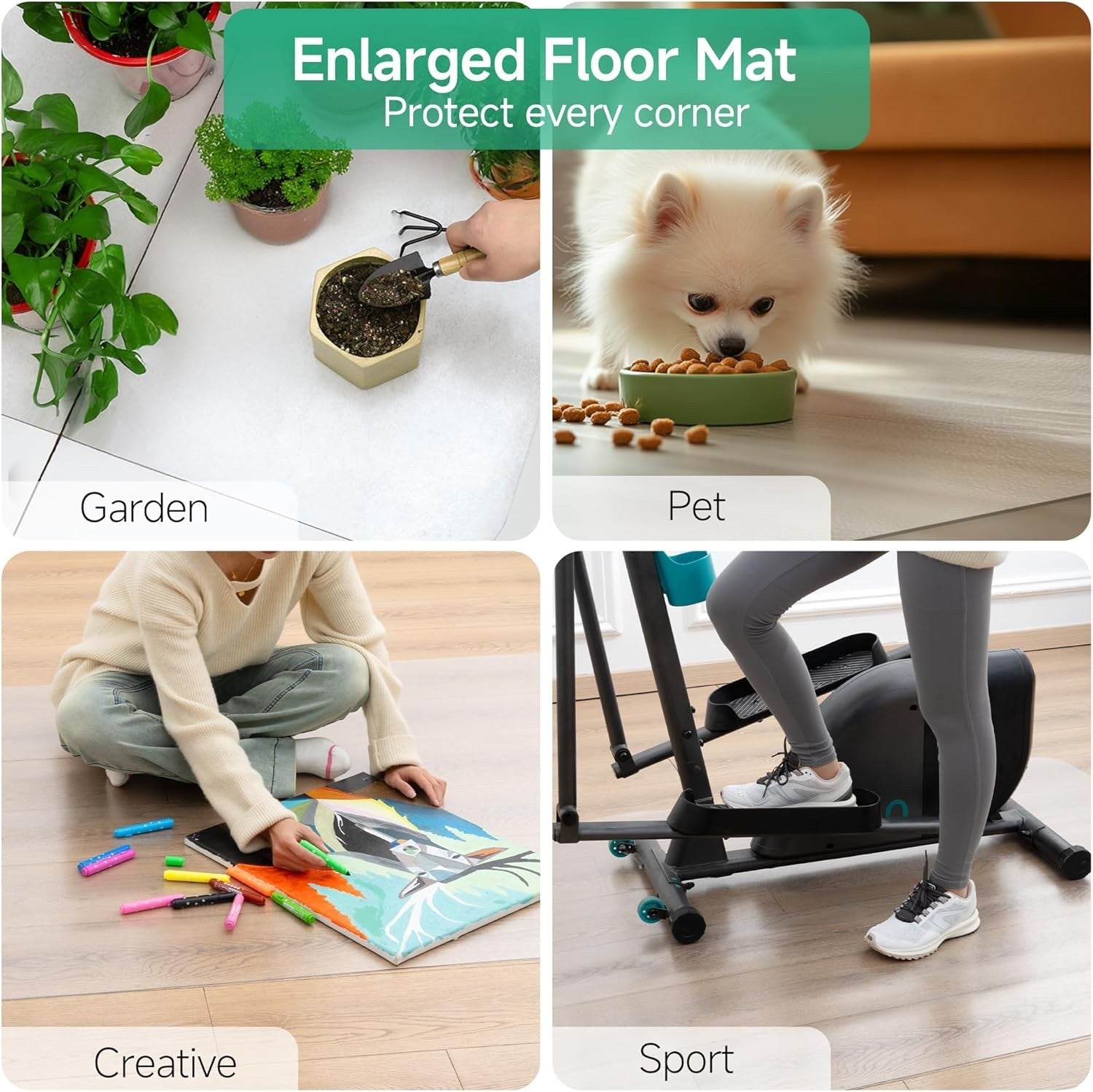 120x150cm Clear PVC Chair Mat Hard Floor Protector BPA Free Large