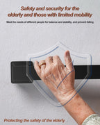 Wall Mounted Stair Handrail Carbon Steel Black Indoor Outdoor Safety Rail