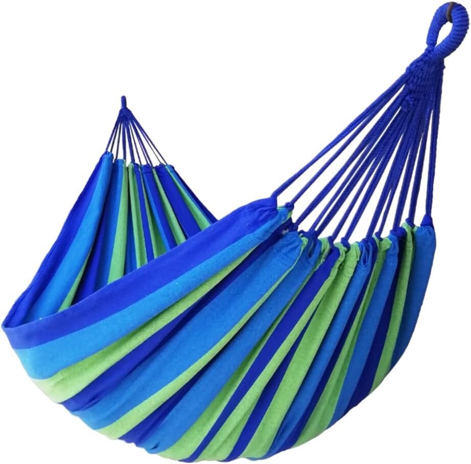 Double Hammock with Steel Stand 2 Person Outdoor Garden Patio Bed