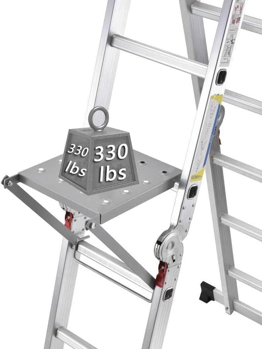Extension Ladder Work Platform Tool Stand Anti Slip 330lb Capacity