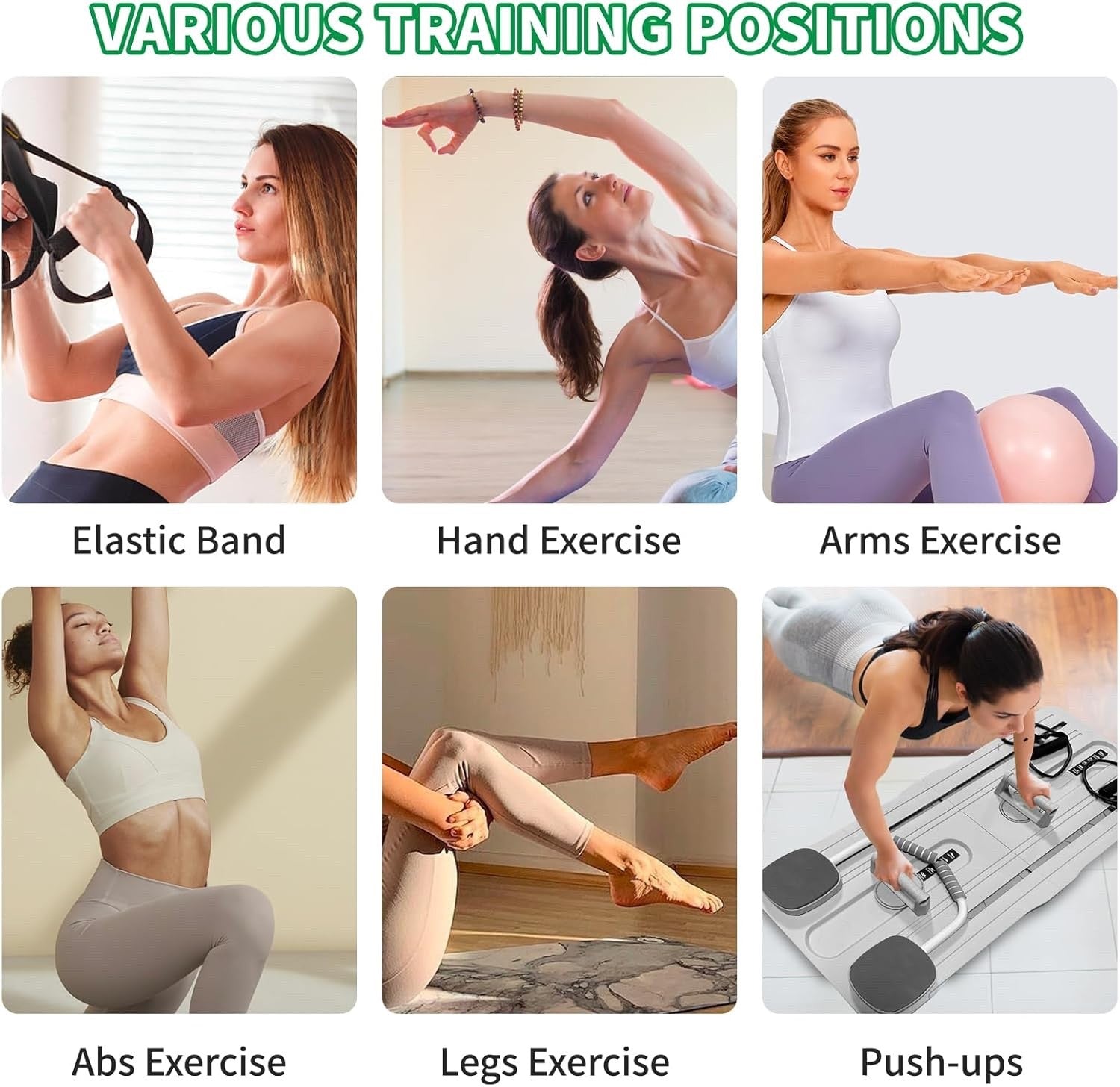 Foldable Ab Exercise Board w/ Resistance Bands Rebound Roller Home Gym