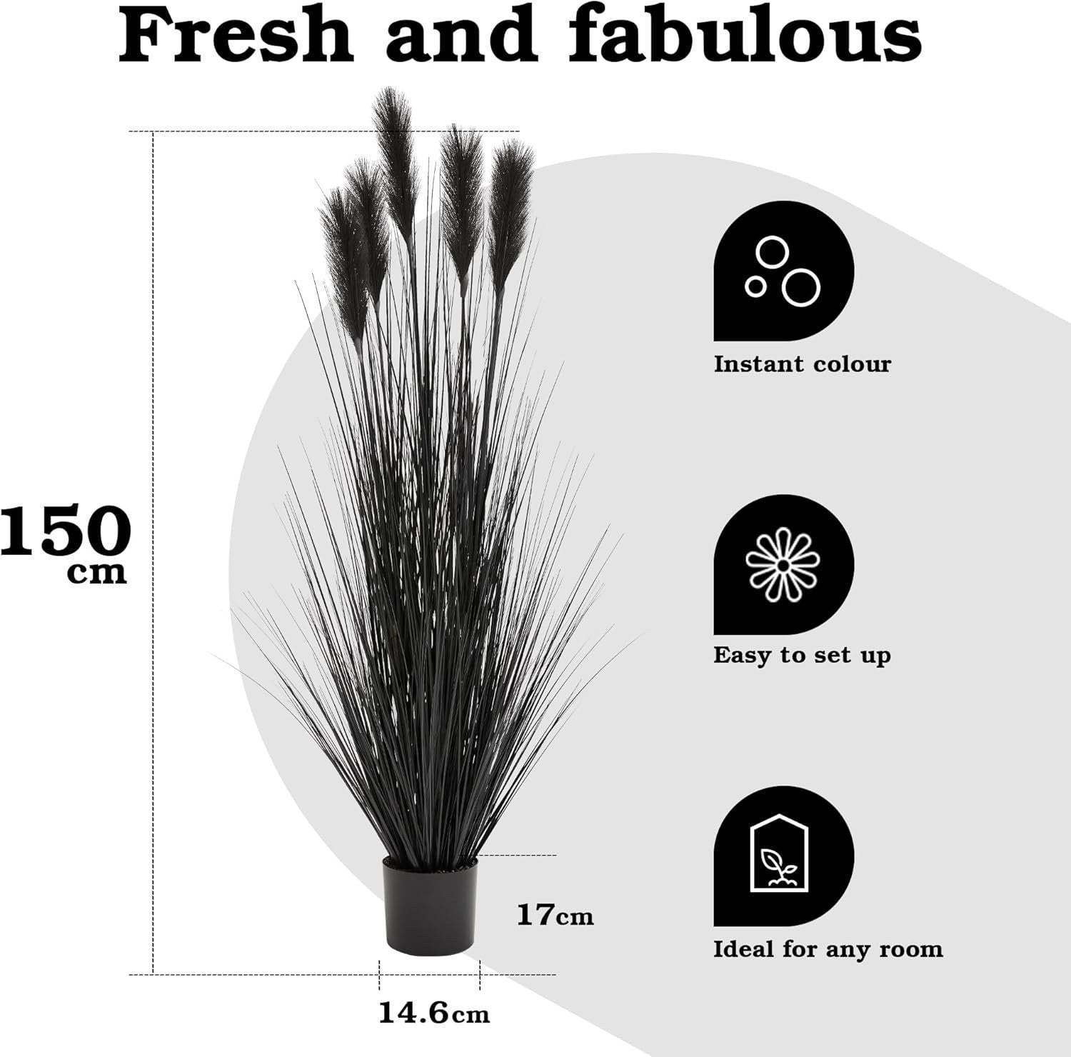 150cm Artificial Faux Plant Potted Indoor Outdoor Home Office Decor 1pc D458C01