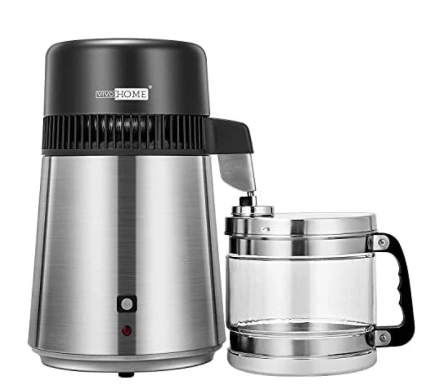 4L 1.06Gal Water Distiller 750W Countertop Purifier Smart Switch Home