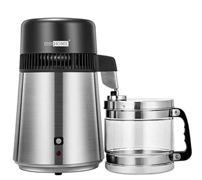 4L 1.06Gal Water Distiller 750W Countertop Purifier Smart Switch Home